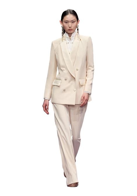 Crepe trousers with belt ELISABETTA FRANCHI | Trousers | PA04337E3193